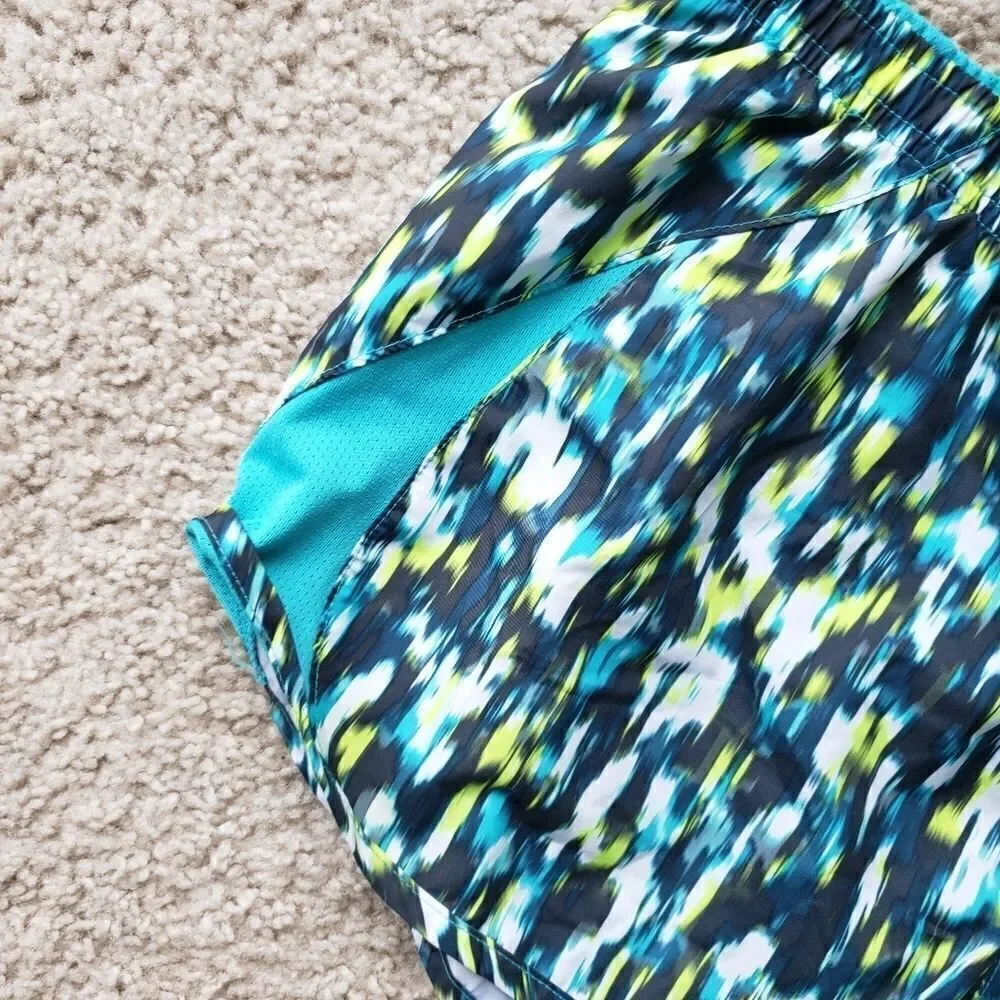 NIKE Tempo Blue Turquoise Running Shorts with Underwear Size Small